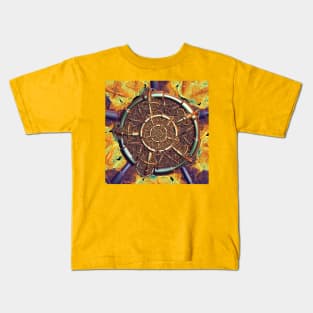 Golden metal abstract Kids T-Shirt